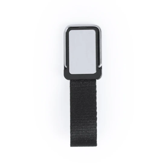 Bold adhesive smartphone holder with strap | Resistant polyester | individual design bag | Black