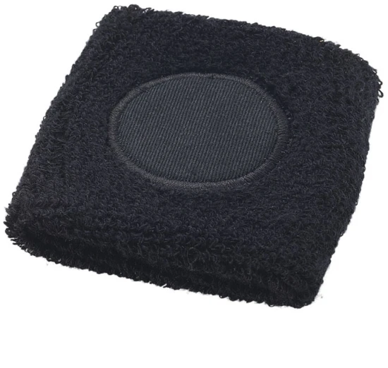 Fitness wristband | Cotton | 7x7.5x1cm | Absorbent | solid black