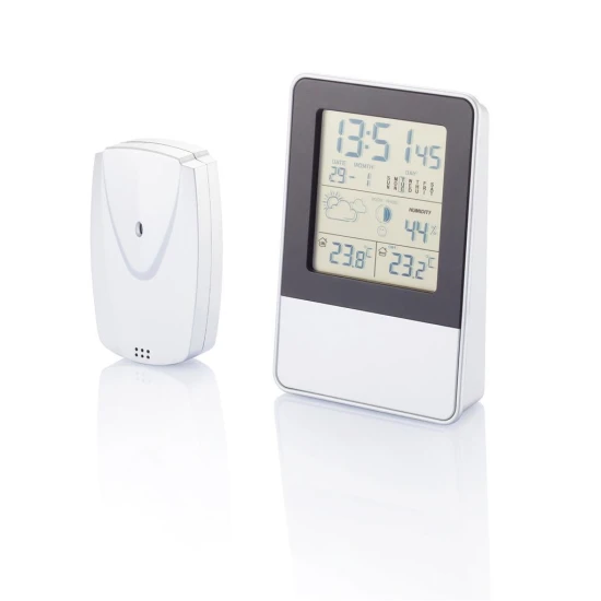 Indoor/Outdoor Weather Station | LCD screen | Multifunction | Silver (428;30)