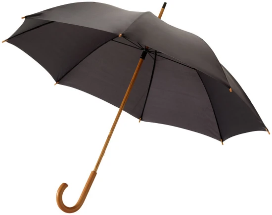 Medium Umbrella | Wooden handle | Polyester | 23 inch | Cheap | solid black