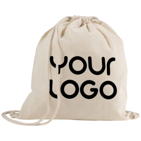 Draagtas met koord | Katoen | Milieuvriendelijk | khaki (écru)