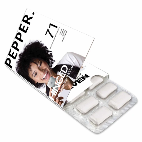 Chewing gum flap over | 12 pieces | Full colour printed | Wit