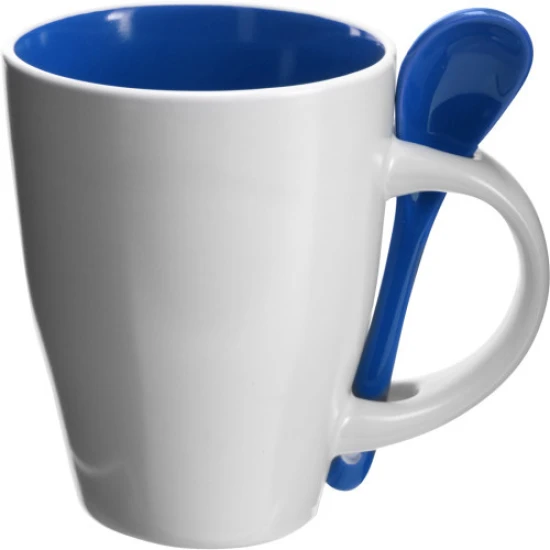 Koffiemok met lepel | 300 ml | Kleine hoeveelheid | blauw