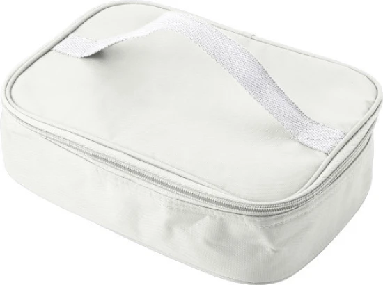 Zippered cooler bag | Polyester | Incl. knife and fork | white