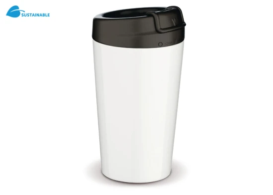 Mug isotherme | Plastique | 270ml | Confortable pour boire | Noir
