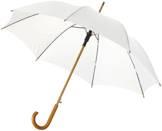 Large umbrella | Polyester | 106 cm | Automatic opening | Wooden handle | white
