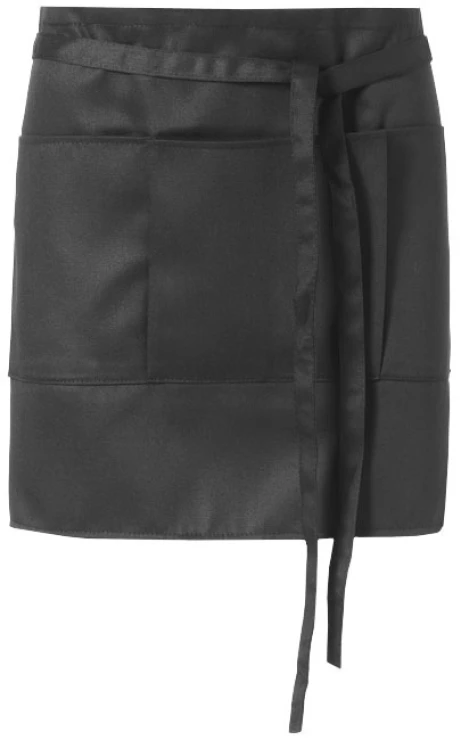 Kort schort | Polyester en katoen | 3 zakken en een sluitband | zwart