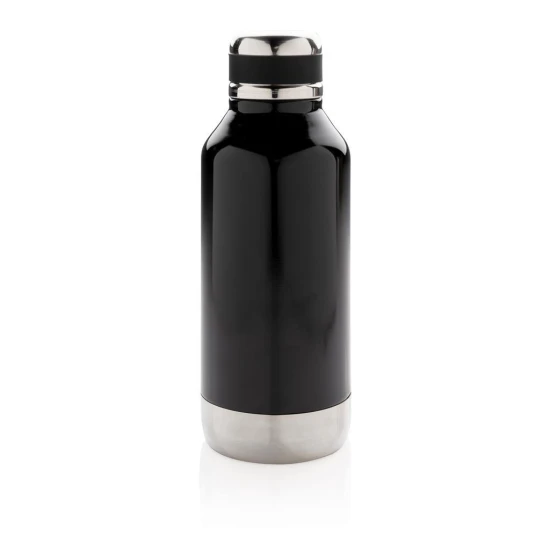 Waterfles | RVS | 500ml | Met logoplaatje | Zwart