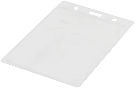 Badge holder | PVC | 9,4x8,3cm | With insert | transparent clear