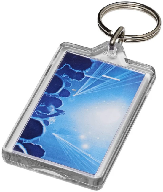 Heropenbare sleutelhanger | Kunststof | 6,3 cm x 3,7 cm | Gemaakt in het Verenigd Koninkrijk | transparant