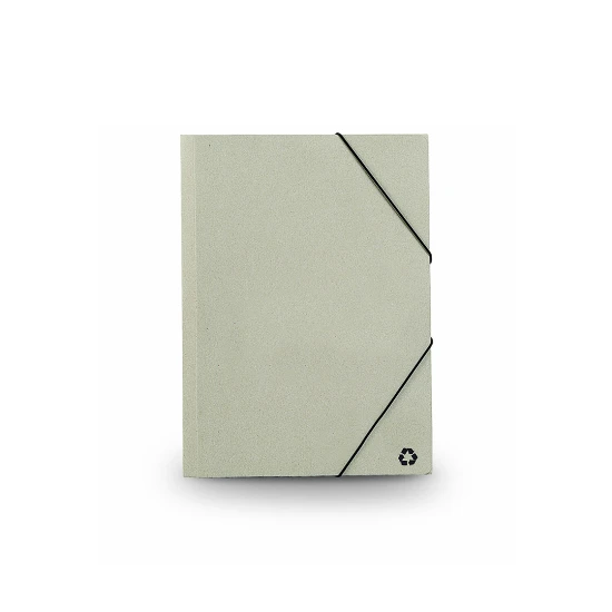 High-capacity eco-friendly folder | Elastic closure | Triple folding system | Natural