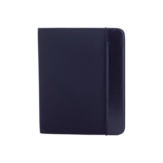 Chemise de conférence | Microfibre souple | Poche à rabat incluse | Fermeture par bande élastique | Noir