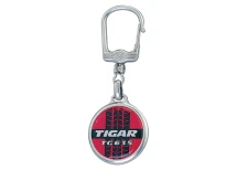 Porte-clés | Métal | Rond | Doming double face