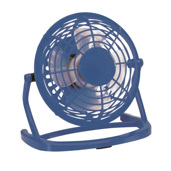 Mini desk fan | Plastic | With USB connection | Blue