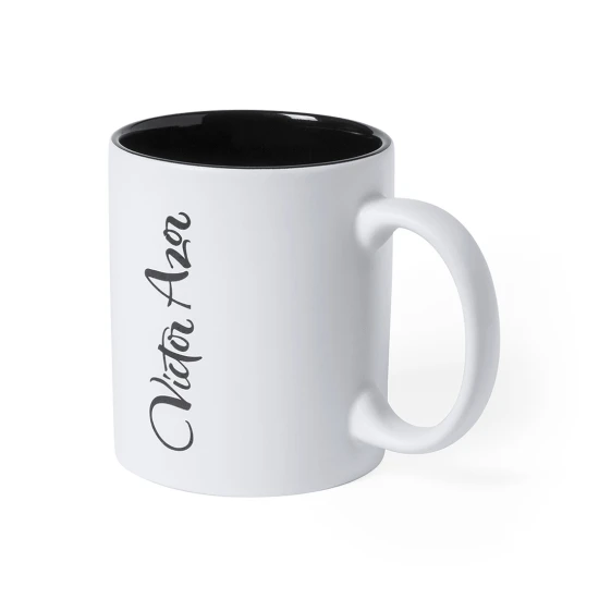 Mug | Ceramic | 350ml | Logo engraving shows interior colour | Black