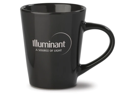 Coloured mug | Stoneware | 250ml | Large imprint area | Black