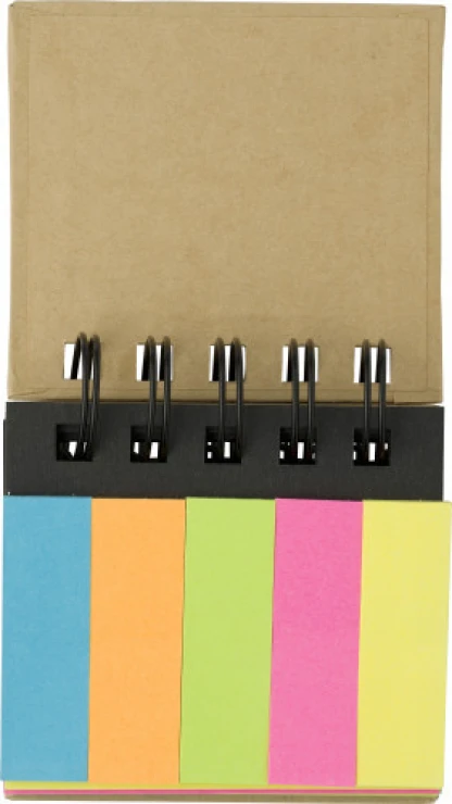 Sticky note booklet | 250 sticky notes | 2 different sizes | brown