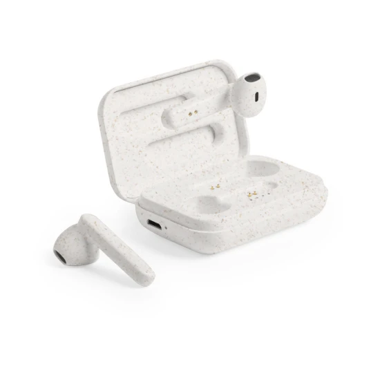 Oordopjes | Met eco-design doos | Tarwestro | Bluetooth 5.0 | Natuurlijk | Natuurlijk