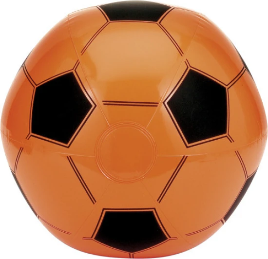 Strandbal PVC 28CM Voetbal ontwerp | oranje