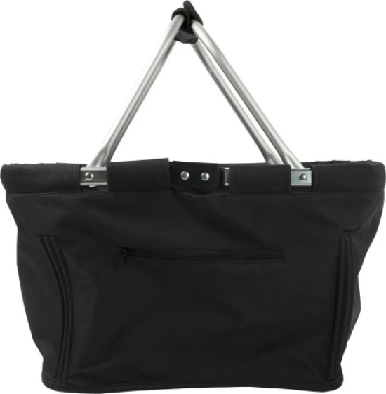 Sac de shopping | Polyester 600D et aluminium | 47x28x29 cm | Pliable | noir