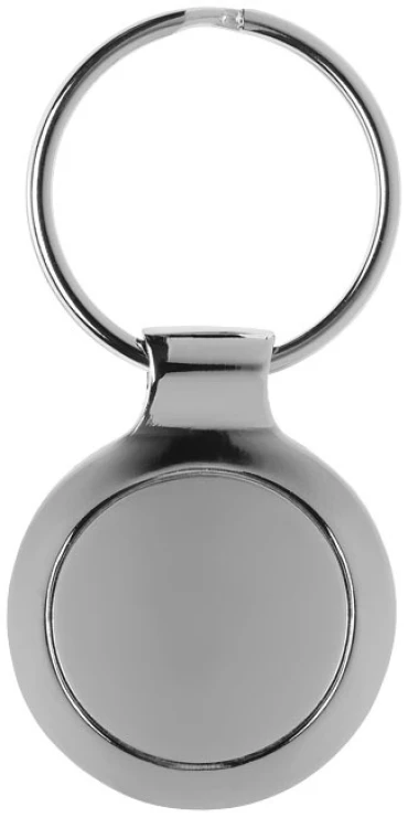 Ronde sleutelhanger | Metaal | Hoogglans afwerking | zilver