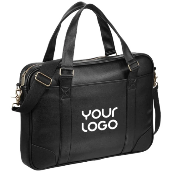 Schlanke Laptop-Tasche | Vinyl | 15,6" | schwarz