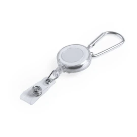 Roller clip keyring | Metal carabiner | Retractable cord