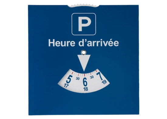 Parking disc | Cardboard | To use in France | Blue