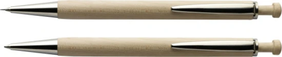 Pennenset | Hout | Balpen en vulpotlood | bruin