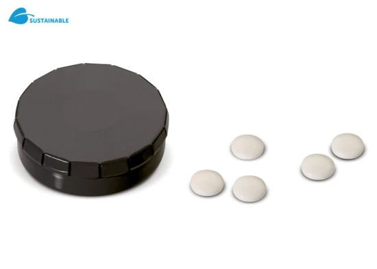 Mini klikblik pepermunt | Metaal | ⌀ 45mm | 3g | Gemaakt in Nederland | Zwart