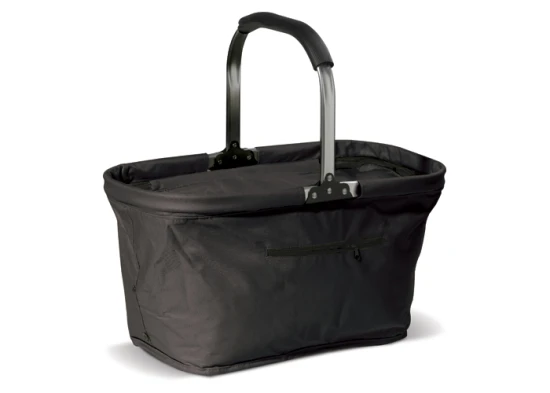 Panier de pique-nique pliable | Sac de refroidissement 2 en 1 | Facile et rapide à plier | Noir