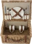Picnic basket for two people | Stainless steel cutlery | 40 x 30 x 19 cm