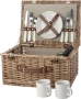 Picnic basket for two people | Stainless steel cutlery | 40 x 30 x 19 cm