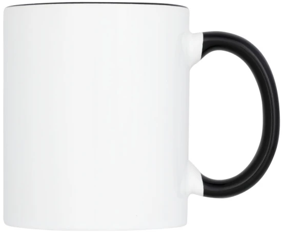 Mug | Ceramic | 330ml | Coloured inner & handle | solid black