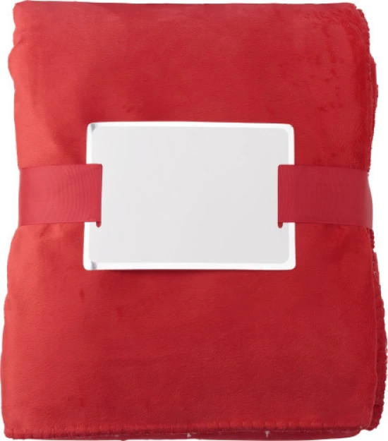 Blanket | Polyester | Bound with ribbon | red