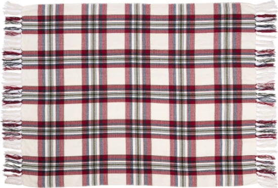 Plaid | Polyester 285 gr/m² | 34x28x7cm | Met franje | bruin