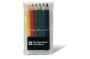 Set de crayons | Plastique & Bois | 6 petits crayons de couleur