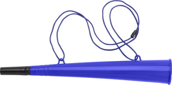 Party horn | PP | With cord | Festive | cobalt blue