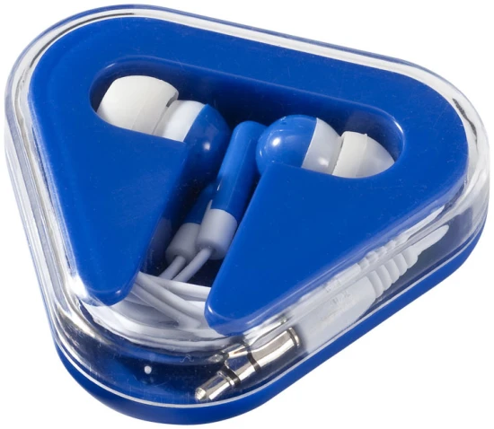 Rebel earbuds | Plastic | One size | With triangulair case | royal blue;white
