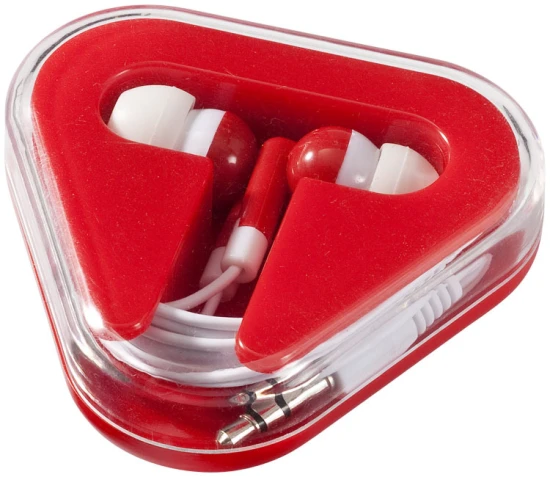 Rebel-Ohrstöpsel | Plastik | Einheitsgröße | Mit Triangulair-Etui | rot;weiss