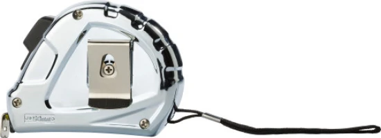 Meetlint | ABS en metaal | 5 m | Met riemclip en polsbandje | zilver