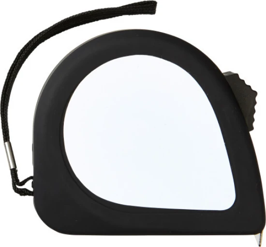 Meetlint | Metaal en rubber | 5 m | Met polsband en riemklem | zwart