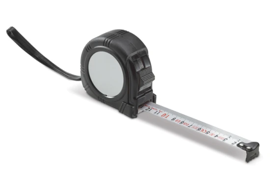 Tape measure | Metal and plastic | 5 m | Various colours | Black