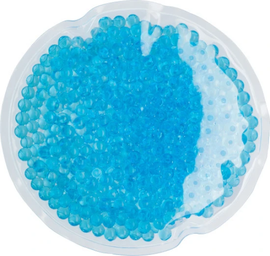 Hot/cold pack | PVC | Water beads | Round shape | light blue