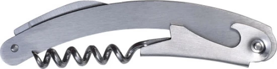 Waiter's knife | Stainless steel | Bottle opener, corkscrew and foil cutter | silver