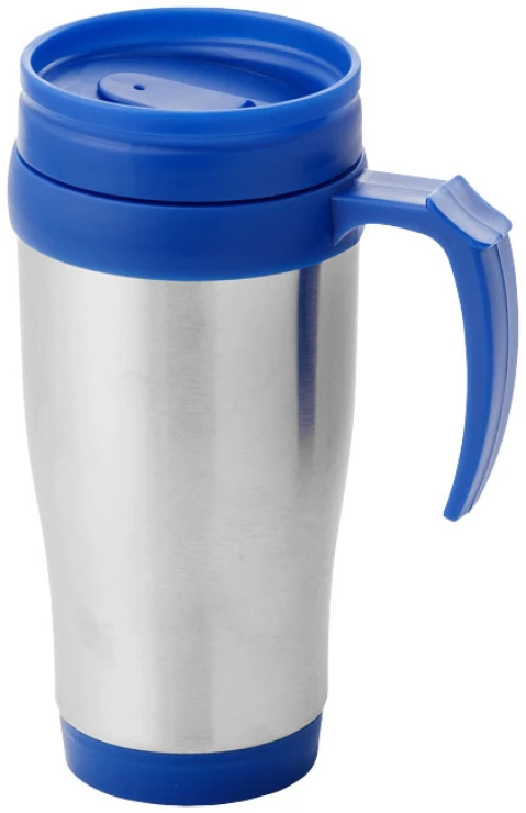 Insulated mug | Stainless steel and plastic | 400ml | 2h hot | silver;blue