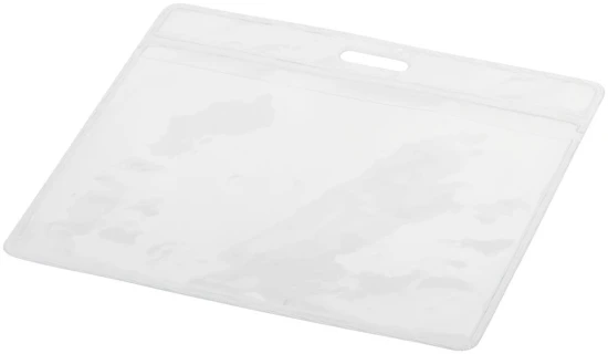 Badge holder | PVC | 9,4x6,7cm | With insert | transparent clear
