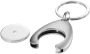 Trolley coin holder keychain | Zinc alloy | Silver colour | With gift box