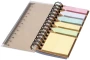 Cuaderno espiral | PP | 40 páginas rayadas | Con 25 notas adhesivas de colores