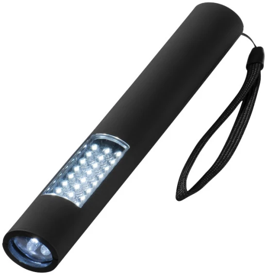 Torch light | ABS Plastic | LED-Light | With Magnetic back | solid black